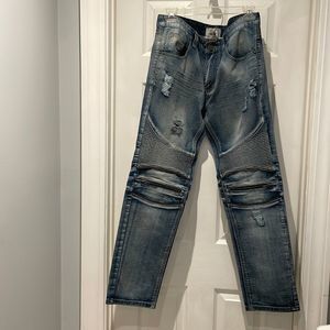 Smoke Rise PAINT SPLATTER DISTRESSED MOTO JEANS W.ZIPPERS BURGUNDY JP6613 Smoke Rise PAINT SPLATTER DISTRESSED MOTO JEANS W.ZIPPERS BURGUNDY JP6613